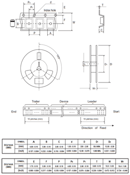 Mechanical Drawing - Comchip Technology SS34B-HF Schottky Barrier Rectifier